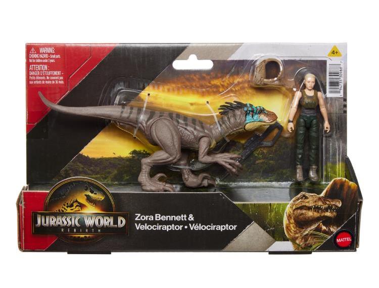 Jurassic World Rebirth Zora Bennett & Velociraptor Set image 9
