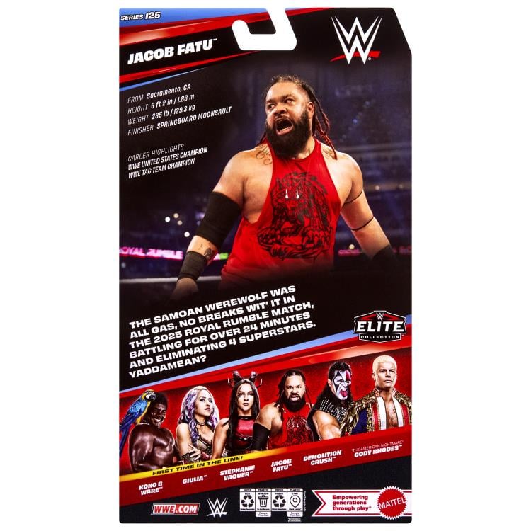 WWE Elite Collection Series 125 Jacob Fatu (Royal Rumble 2025) image 9