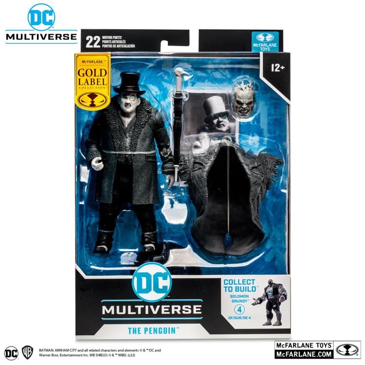 Batman: Arkham City DC Multiverse Gold Label The Penguin (Black & White) Exclusive (Collect to Build: Solomon Grundy) image 10