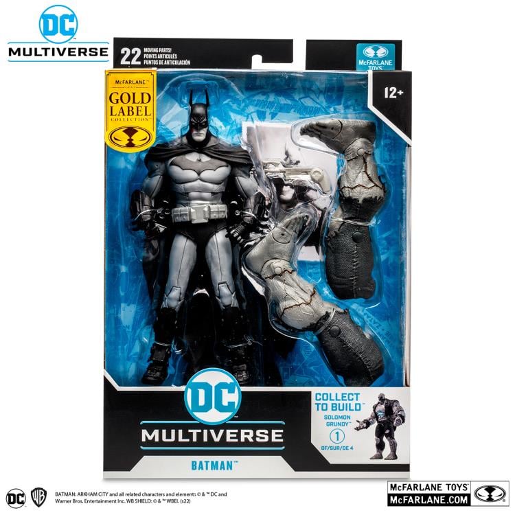 Batman: Arkham City DC Multiverse Gold Label Batman (Black & White) Exclusive (Collect to Build: Solomon Grundy) image 10