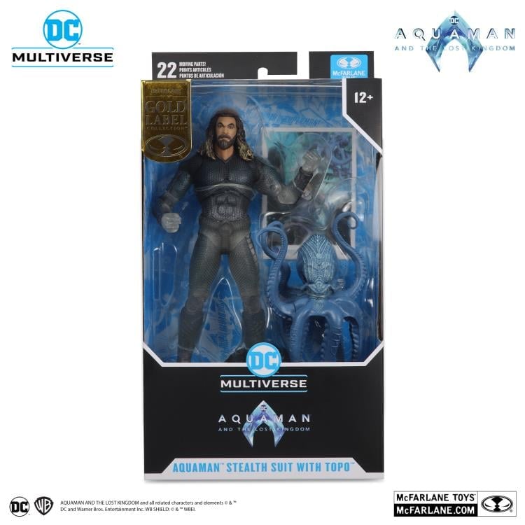 Aquaman and the Lost Kingdom DC Multiverse Gold Label Aquaman (Stealth Suit) with Topo Exclusive image 10