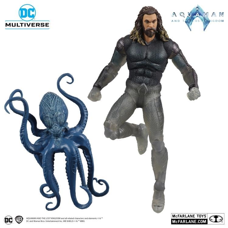 Aquaman and the Lost Kingdom DC Multiverse Gold Label Aquaman (Stealth Suit) with Topo Exclusive image 3