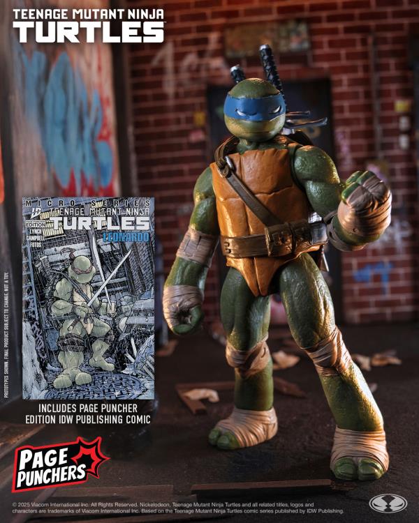 Teenage Mutant Ninja Turtles Page Punchers Leonardo with Comic image 3