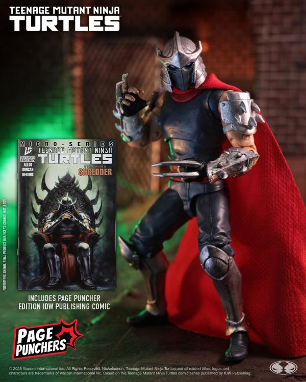 Teenage Mutant Ninja Turtles Page Punchers Shredder with Comic image 3