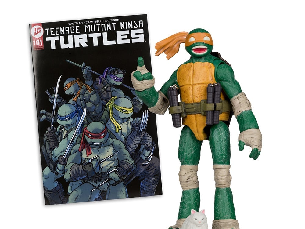 Teenage Mutant Ninja Turtles Page Punchers Michelangelo with Comic image 1