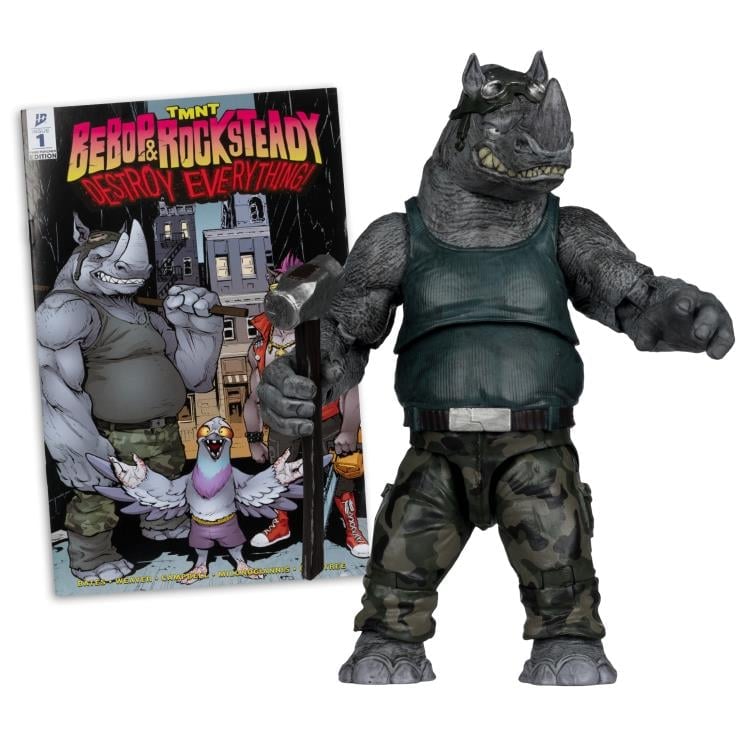 Teenage Mutant Ninja Turtles Page Punchers Rocksteady with Comic image 3