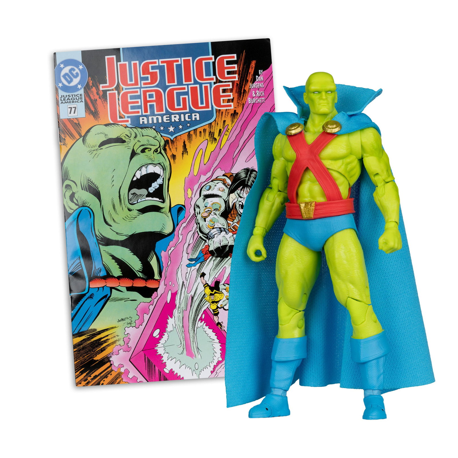 Justice League America #77 Page Punchers Martian Manhunter with Comic image 3