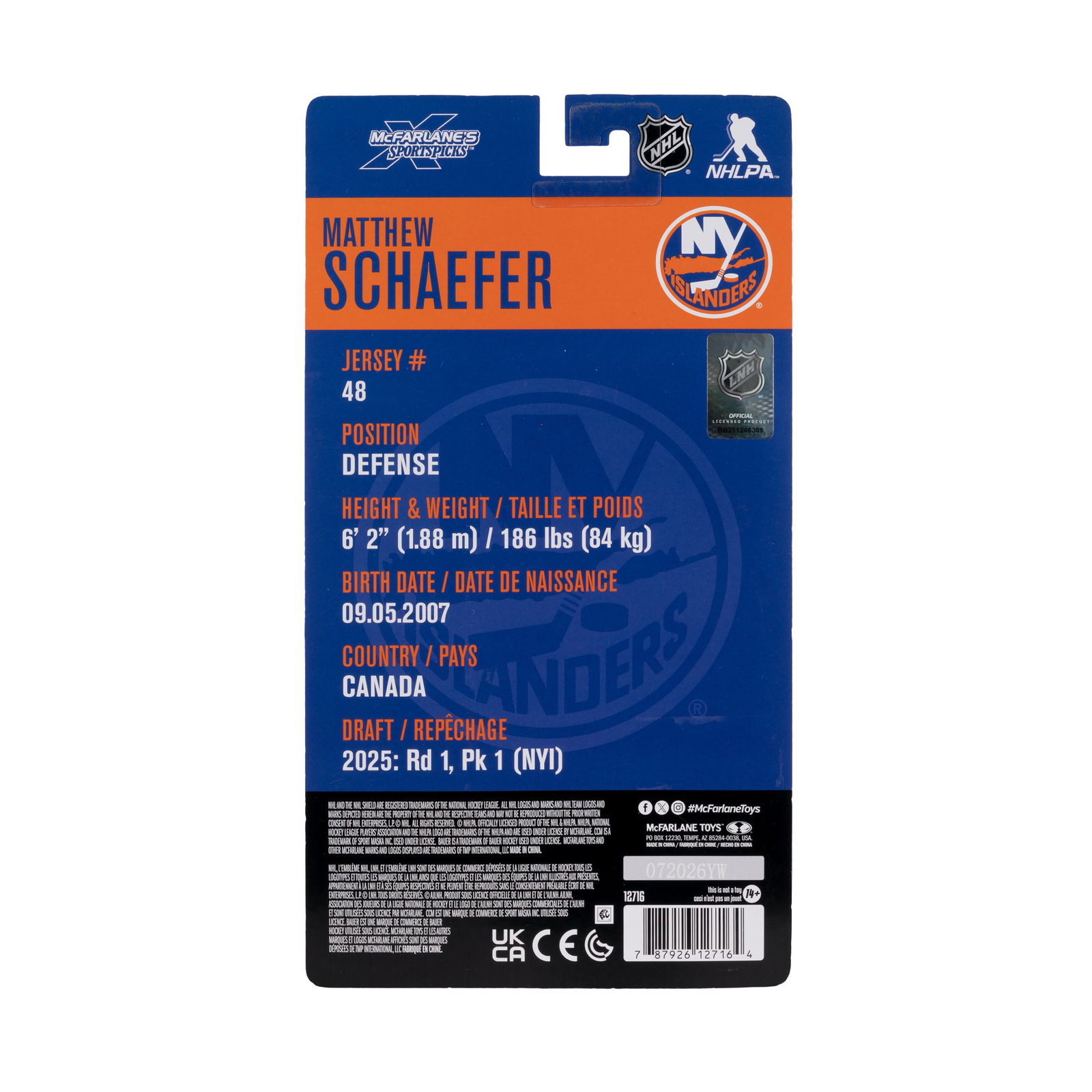 NHL SportsPicks Matthew Schaefer (New York Islanders) image 9