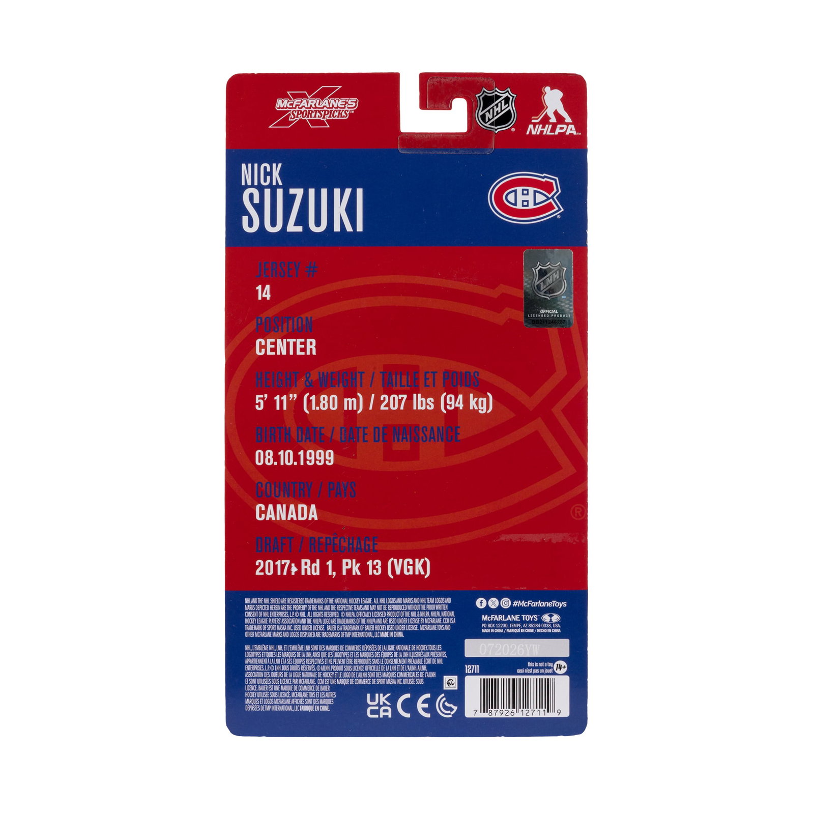 NHL SportsPicks Nick Suzuki (Montreal Canadiens) image 9