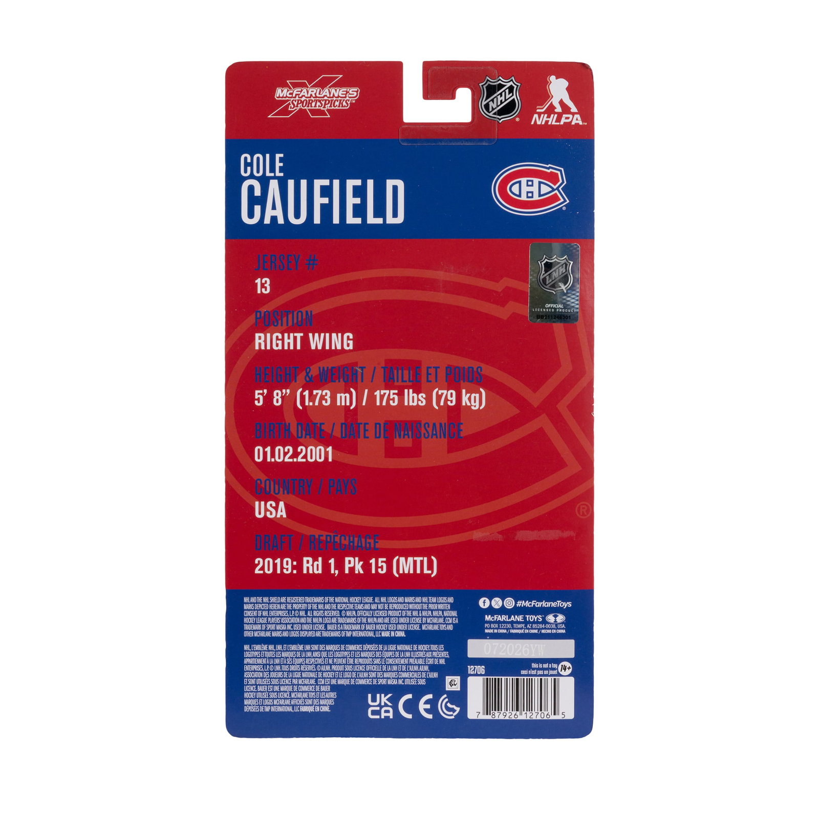 NHL SportsPicks Cole Caufield (Montreal Canadiens) image 9