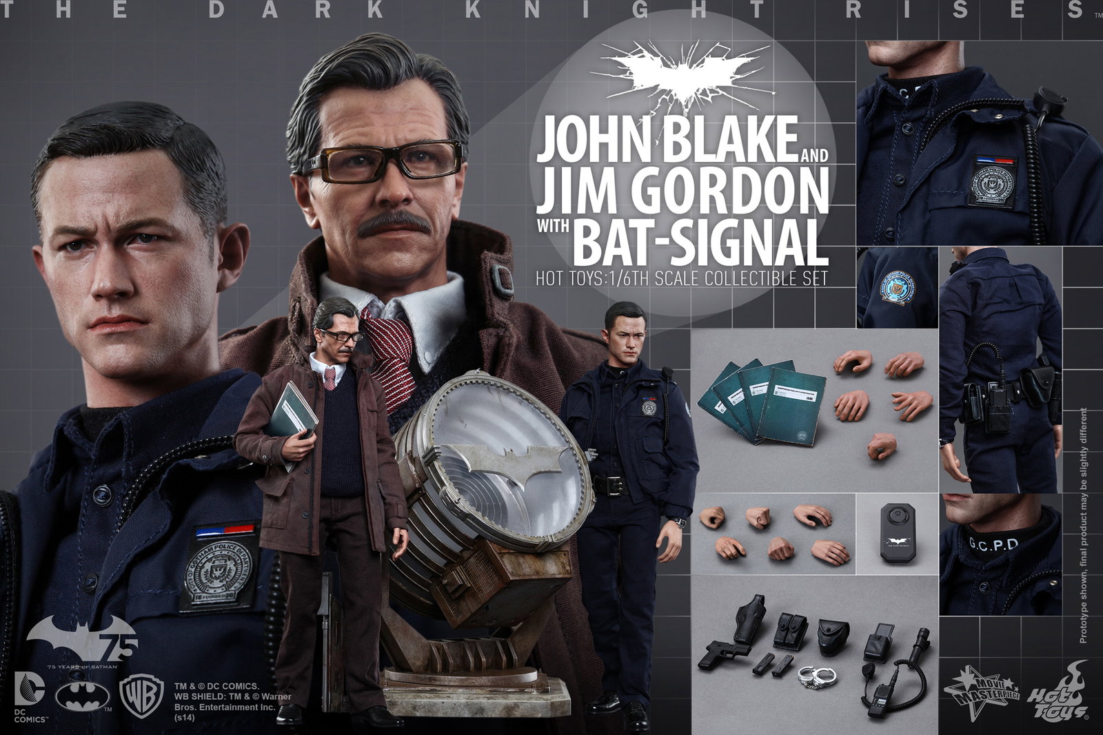 The Dark Knight Rises - John Blake & Jim Gordon Set [With Bat-Signal] image 10