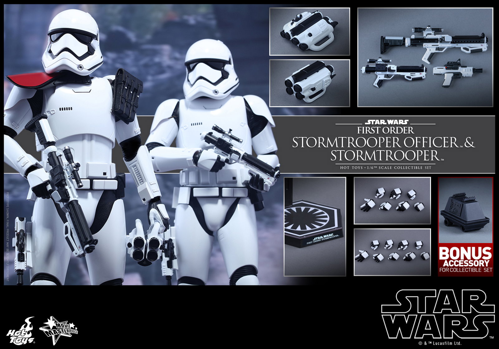 Star Wars The Force Awakens - First Order Stormtroopers Set (Regular & Officer Versions) [With Bonus Accessory] image 4