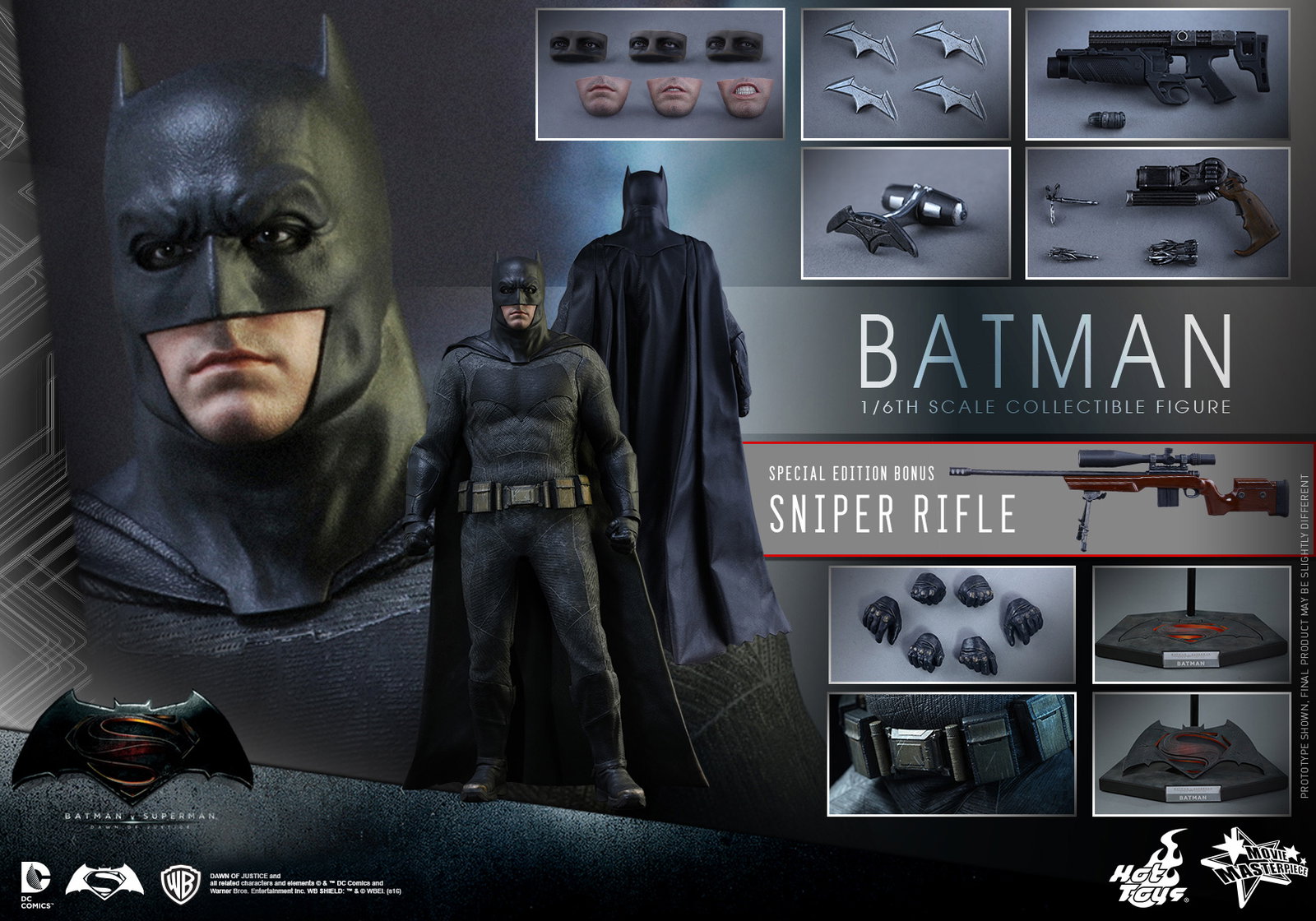 Batman v Superman Dawn of Justice - Batman & Superman Set [With Bonus Accessories] image 2