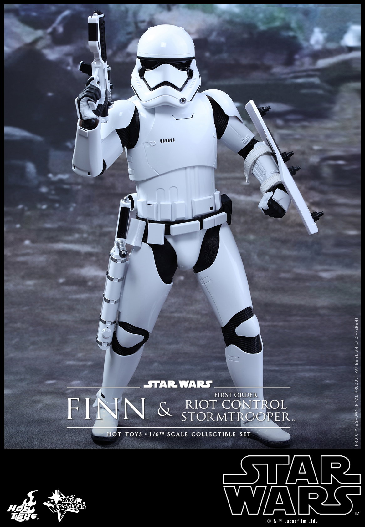 Star Wars The Force Awakens - Finn & First Order Stormtrooper (Riot Control Version) Set image 10