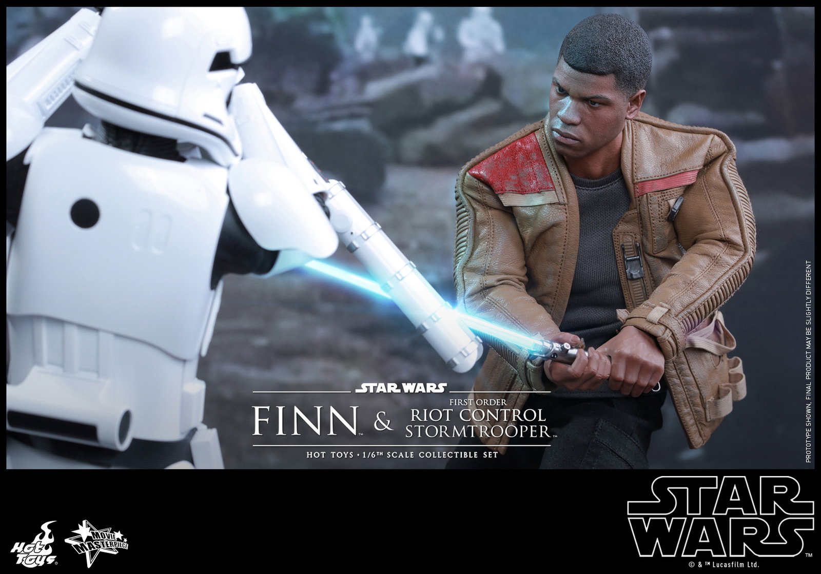 Star Wars The Force Awakens - Finn & First Order Stormtrooper (Riot Control Version) Set image 2