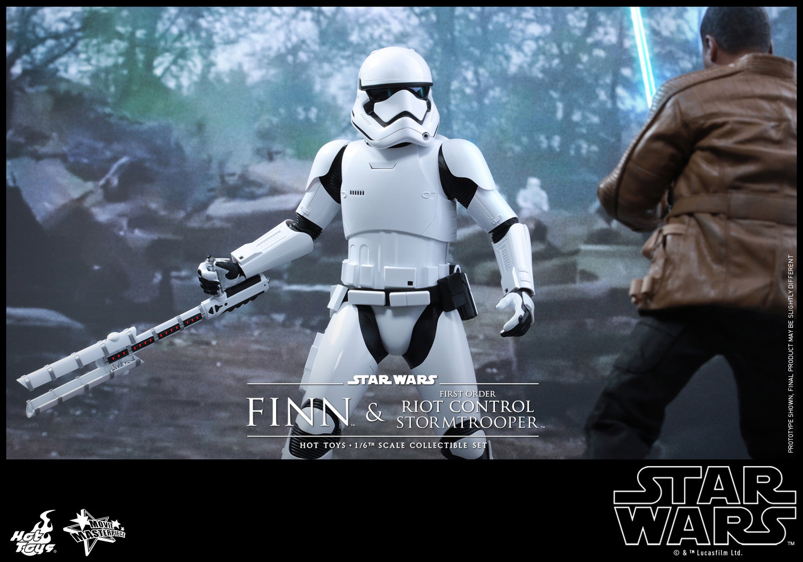 Star Wars The Force Awakens - Finn & First Order Stormtrooper (Riot Control Version) Set image 5