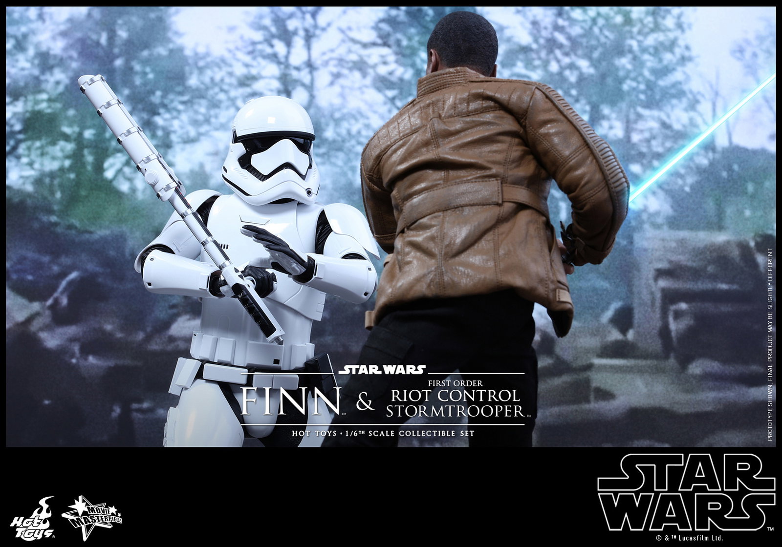 Star Wars The Force Awakens - Finn & First Order Stormtrooper (Riot Control Version) Set image 6
