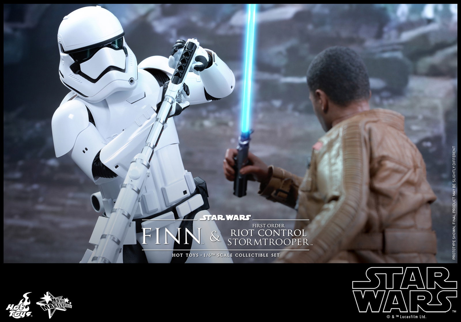 Star Wars The Force Awakens - Finn & First Order Stormtrooper (Riot Control Version) Set image 7