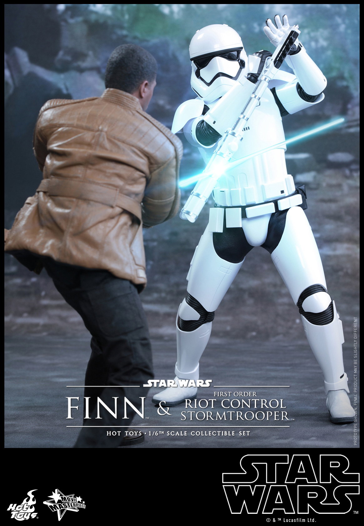 Star Wars The Force Awakens - Finn & First Order Stormtrooper (Riot Control Version) Set image 8