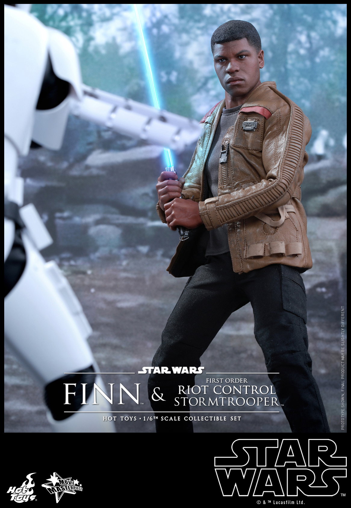 Star Wars The Force Awakens - Finn & First Order Stormtrooper (Riot Control Version) Set image 9