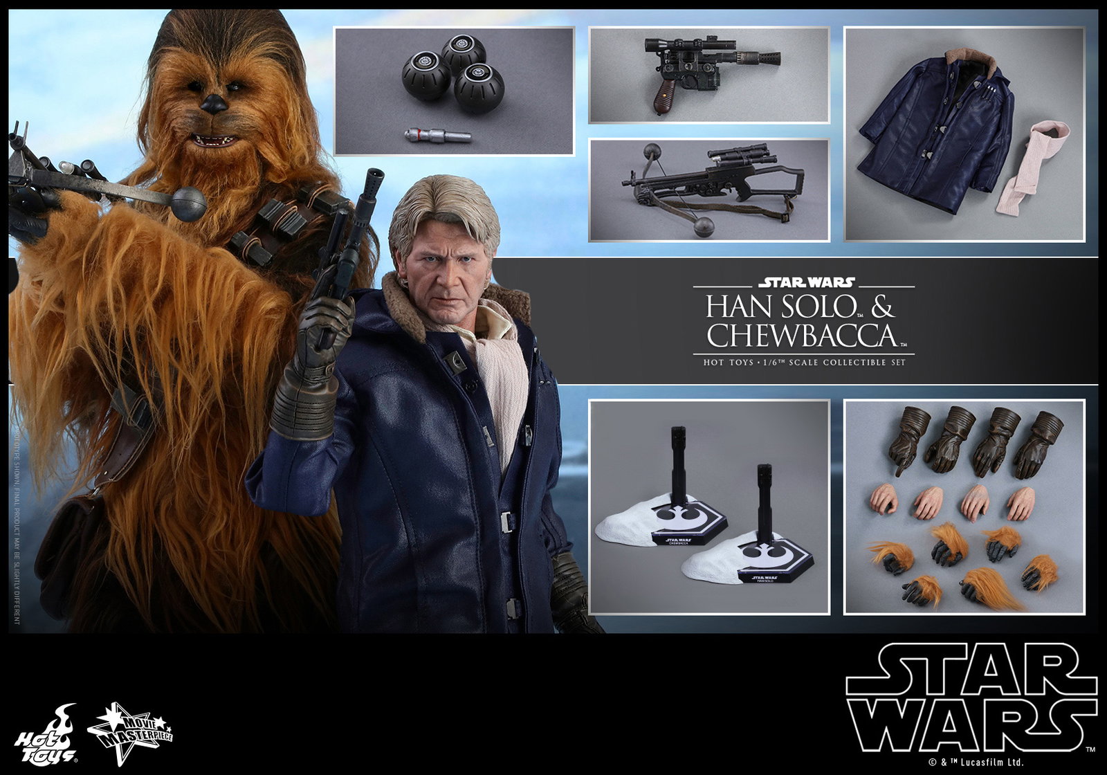 Star Wars The Force Awakens - Han Solo & Chewbacca Set [With Bonus Accessories] image 8