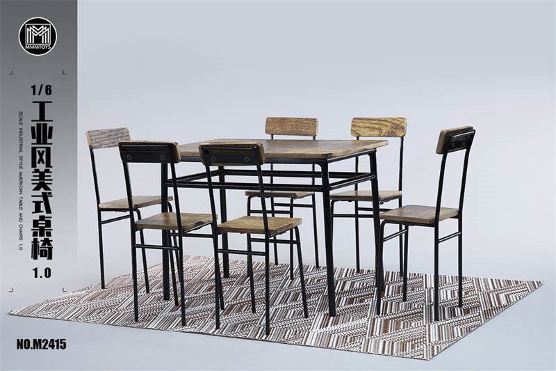 Industrial Style American Table and Chairs 1.0 image 2