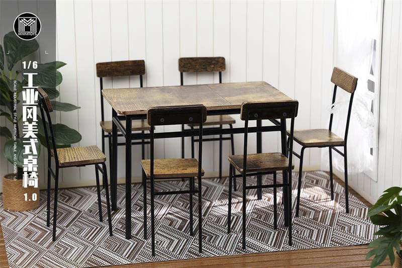 Industrial Style American Table and Chairs 1.0 image 3