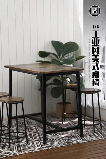 Industrial Style American Table and Chairs 3.0