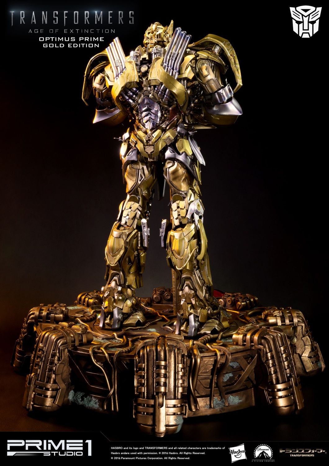 Transformers: Age of Extinction Optimus Prime Knight Edition Gold Version image 4