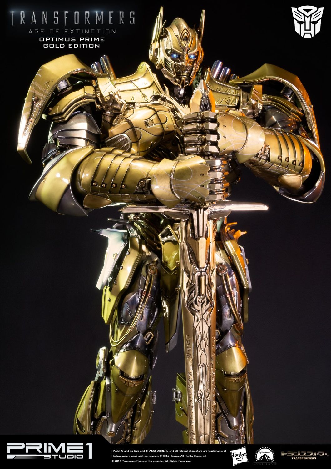 Transformers: Age of Extinction Optimus Prime Knight Edition Gold Version image 5