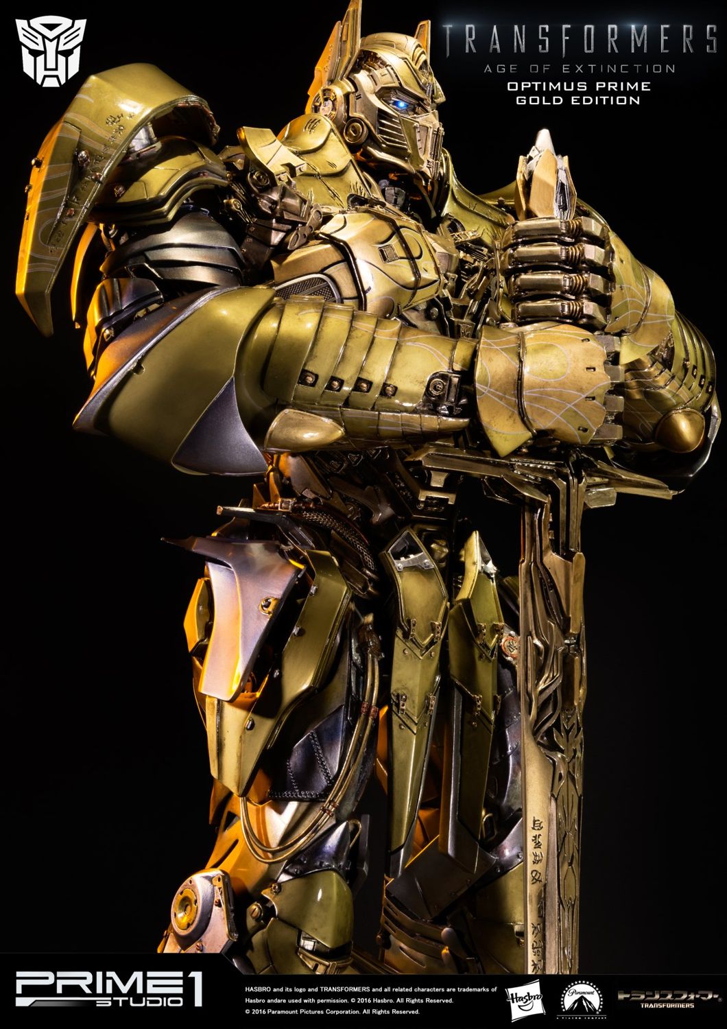 Transformers: Age of Extinction Optimus Prime Knight Edition Gold Version image 6
