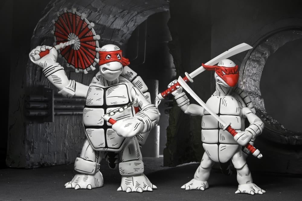 Teenage Mutant Ninja Turtles The First Sketch Turtles (Black & White) Two-Pack image 3