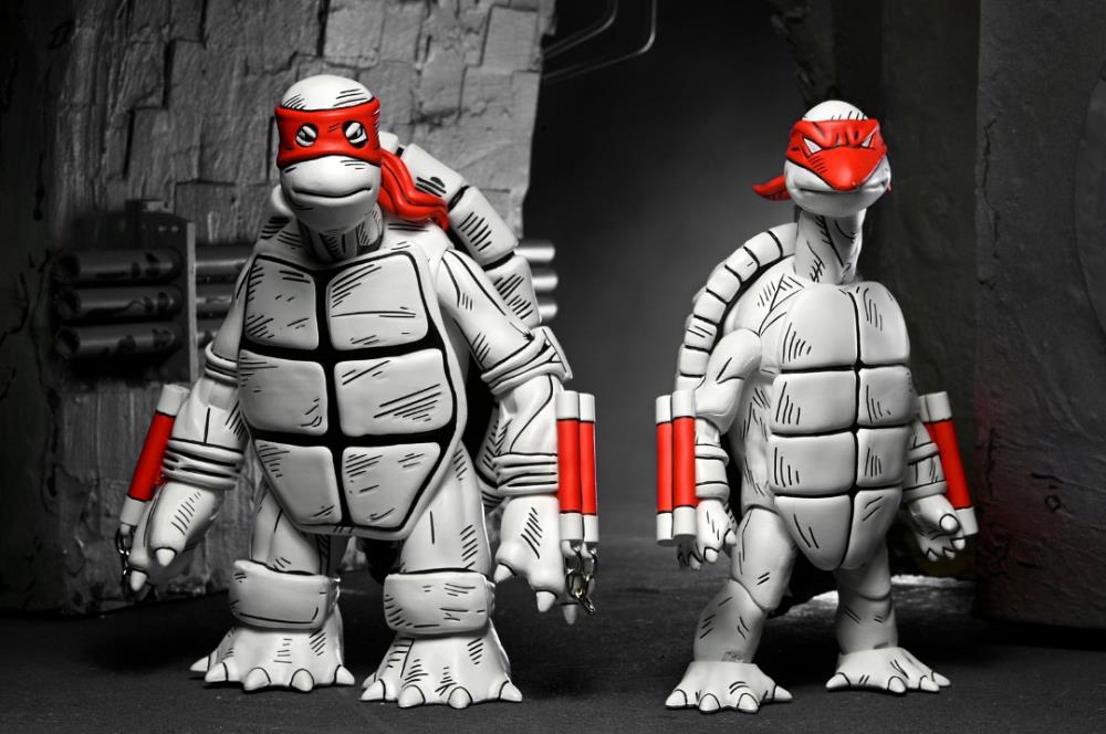 Teenage Mutant Ninja Turtles The First Sketch Turtles (Black & White) Two-Pack image 5