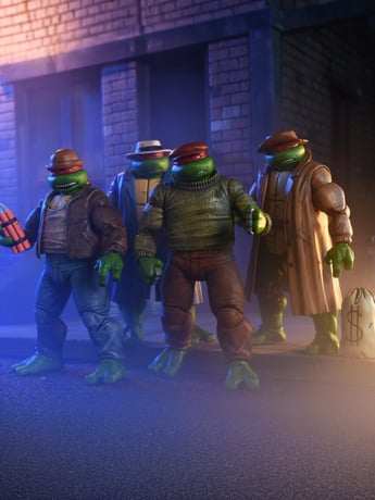 Teenage Mutant Ninja Turtles Gangster Turtles (Mirage Comics) 4-Pack (Autographed and Cased) image 2
