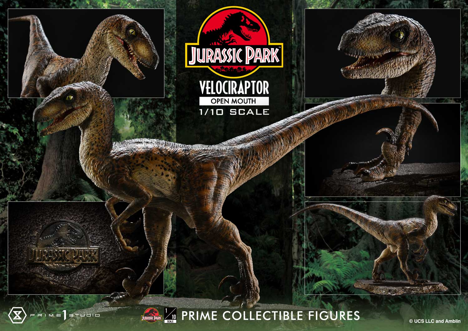 Jurassic Park (Film) Velociraptor Open Mouth image 3