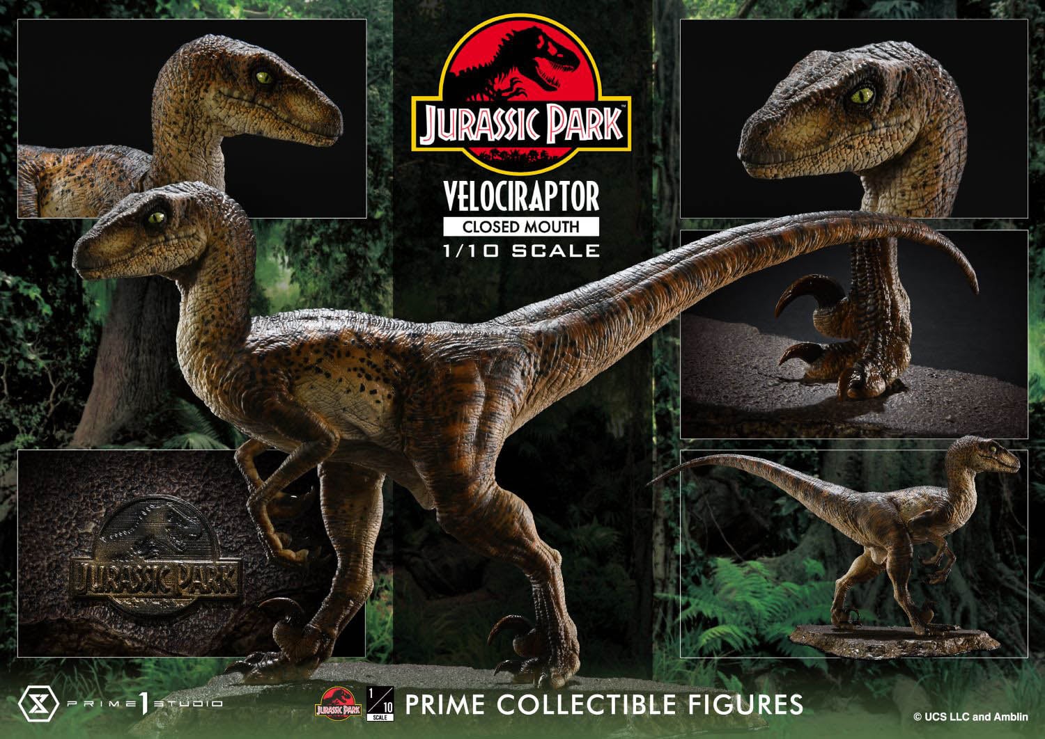 Jurassic Park (Film) Velociraptor Closed Mouth image 3