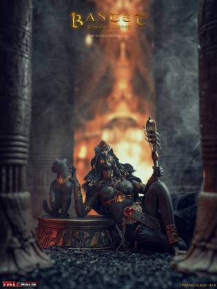 Bastet, The Cat Goddess-Black image 3