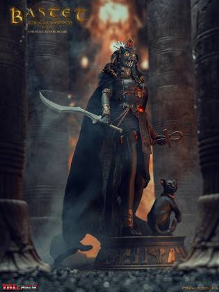 Bastet, The Cat Goddess-Black image 4