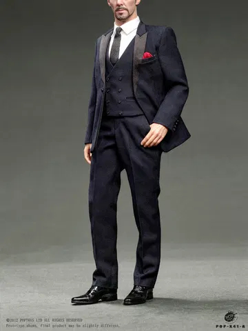 Dr Western-Style Suit Two Colors Blue