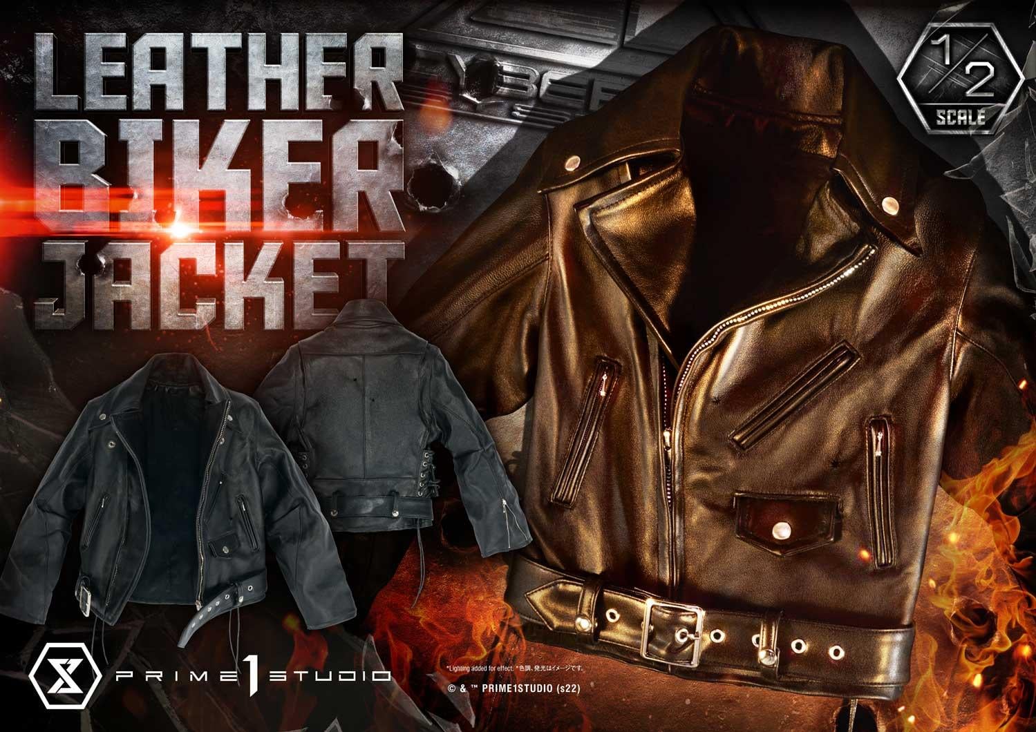 PRIME1STUDIO Leather Biker Jacket image 7