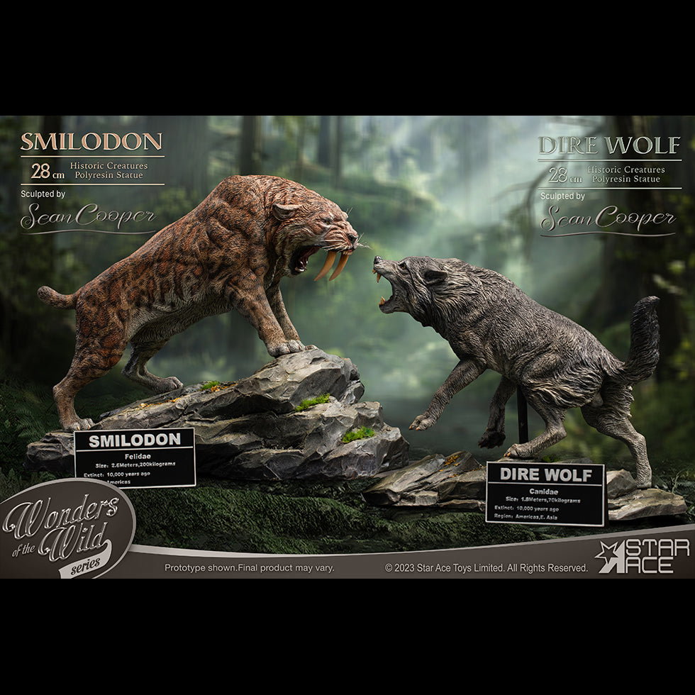 Smilodon & Dire Wolf Twin Pack Set image 2