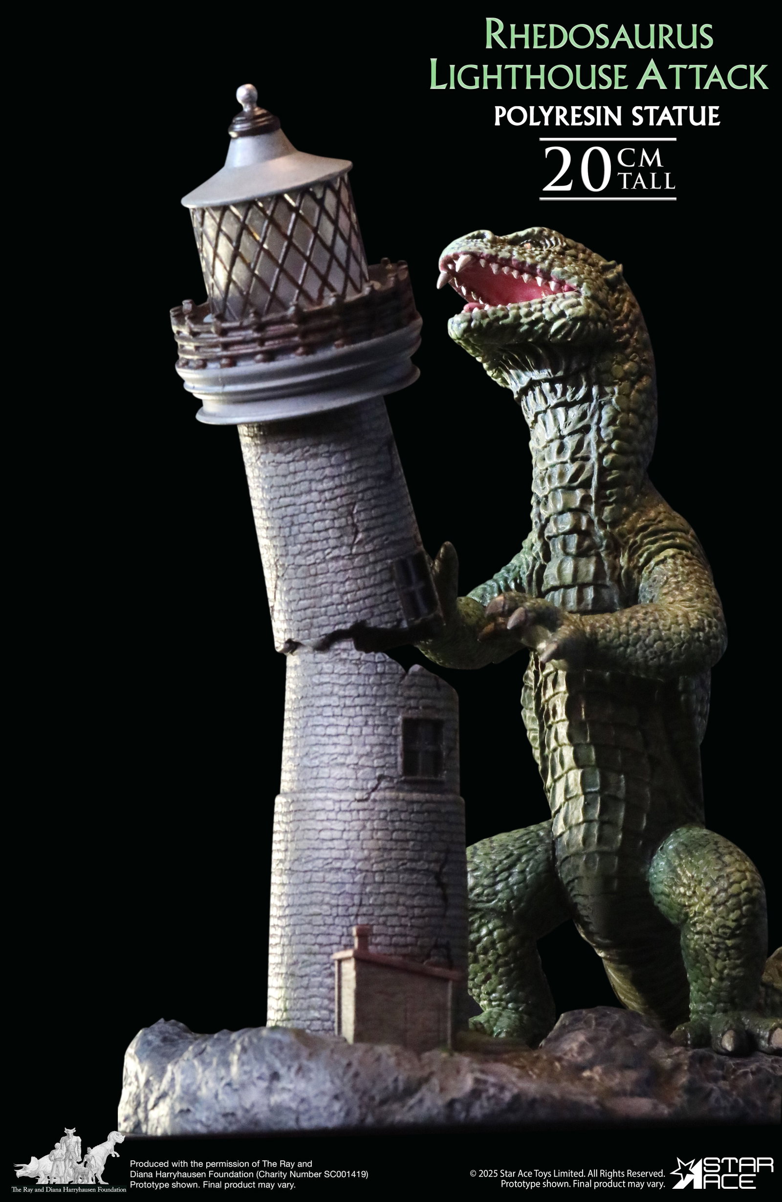 Rhedosaurus Lighthouse Attack diorama resin image 2