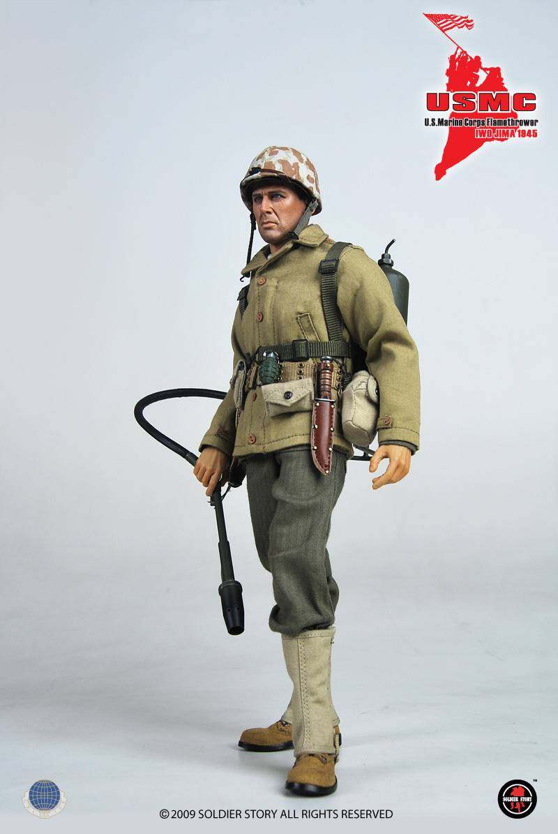 U.S. MARINE CORPS FLAMETHROWER IWO JIMA 1945 image 1