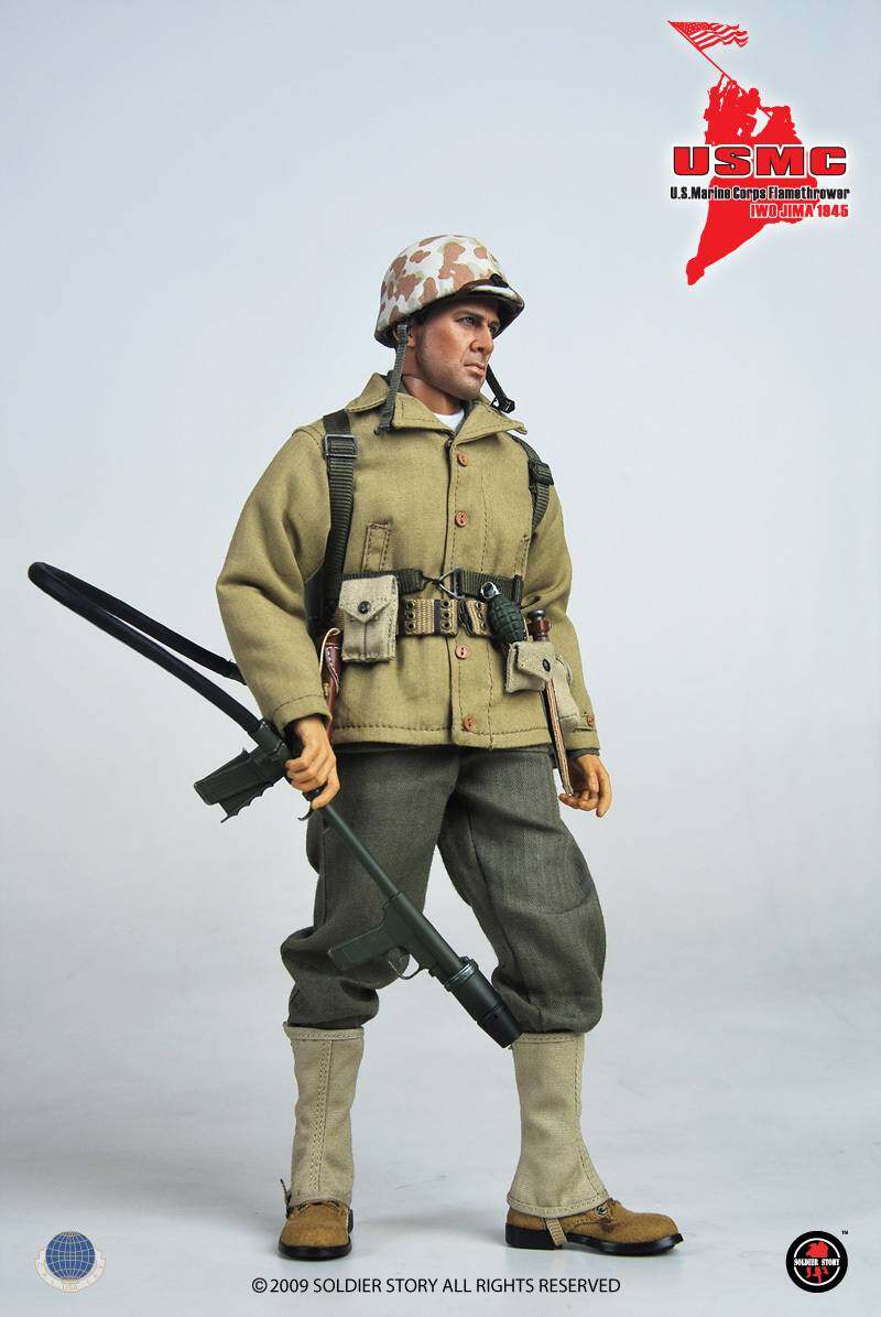 U.S. MARINE CORPS FLAMETHROWER IWO JIMA 1945 image 2
