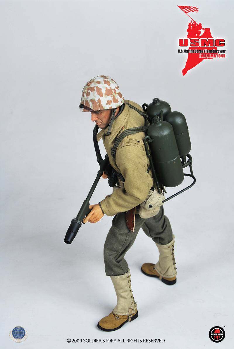 U.S. MARINE CORPS FLAMETHROWER IWO JIMA 1945 image 3