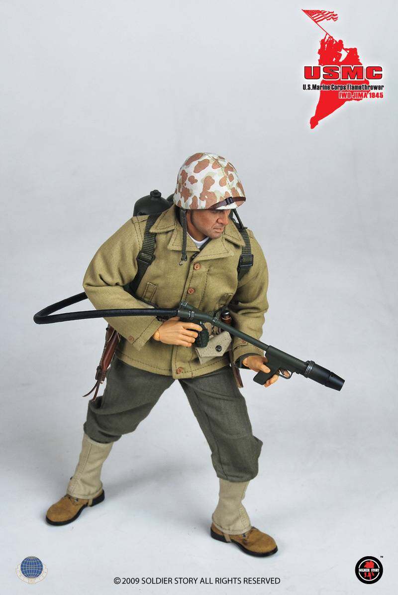 U.S. MARINE CORPS FLAMETHROWER IWO JIMA 1945 image 4