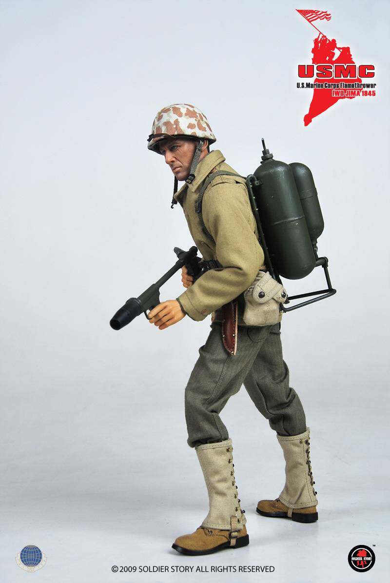 U.S. MARINE CORPS FLAMETHROWER IWO JIMA 1945 image 5