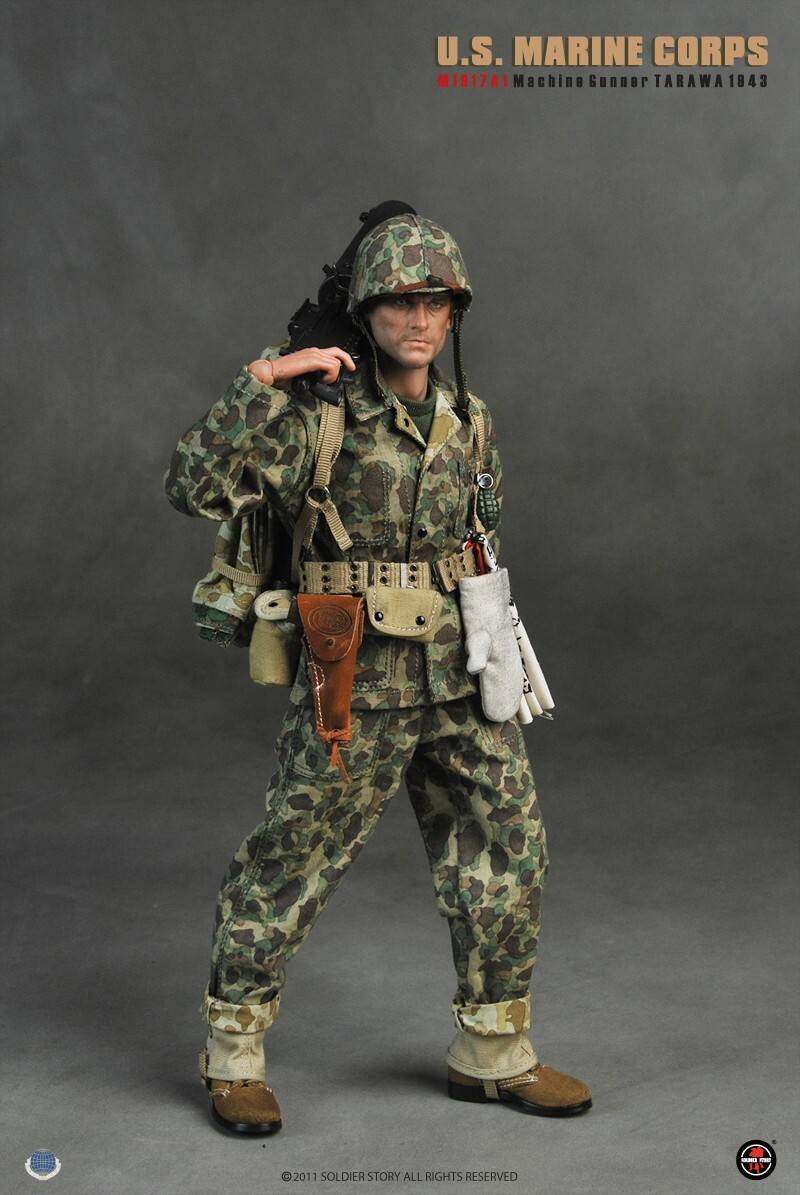 U.S. MARINE CORPS M1917A1 MACHINE GUNNER TARAWA 1943 image 1