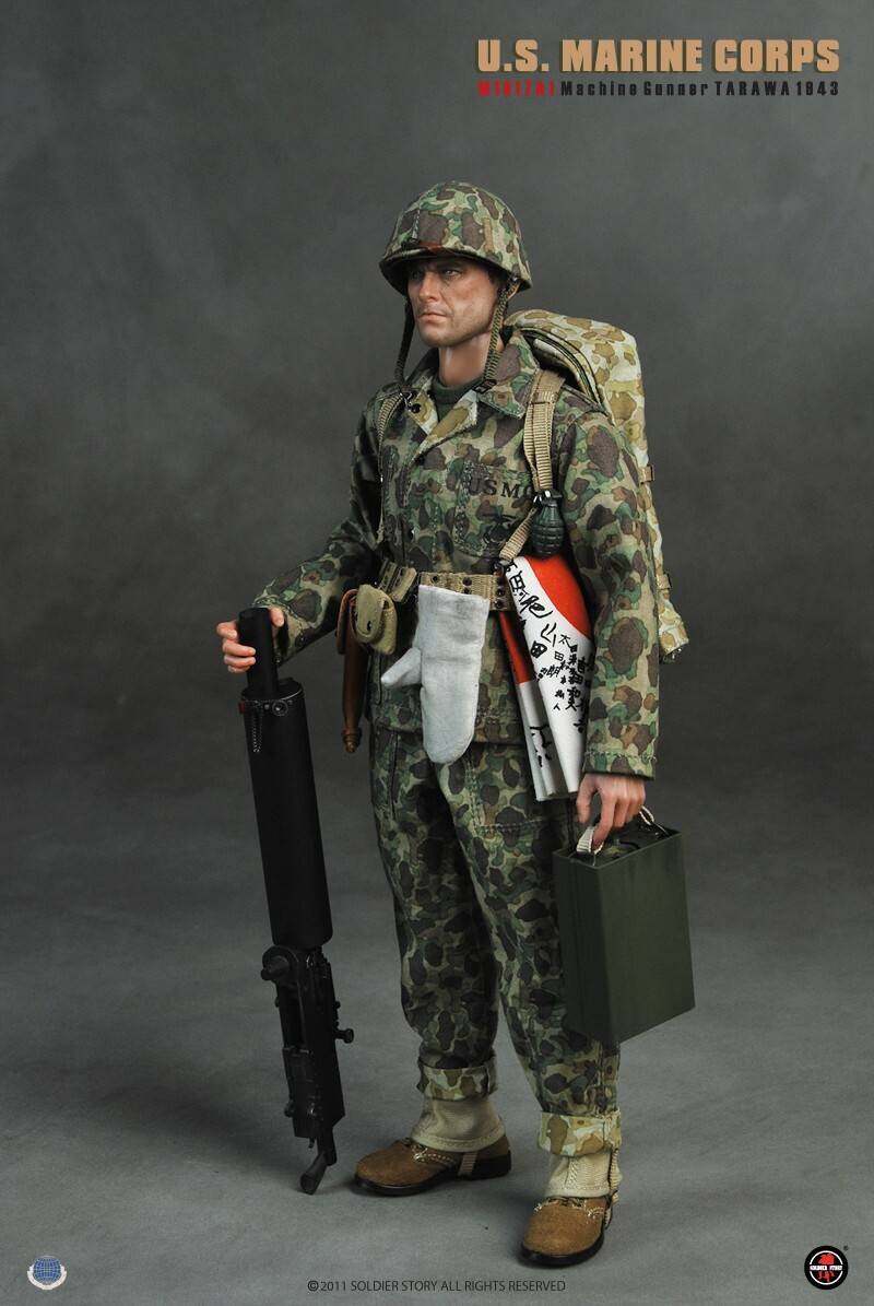 U.S. MARINE CORPS M1917A1 MACHINE GUNNER TARAWA 1943 image 10
