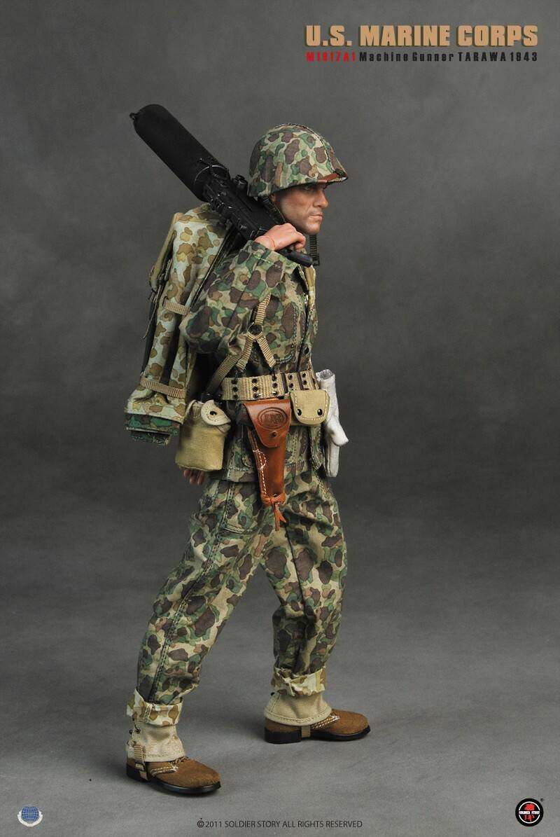 U.S. MARINE CORPS M1917A1 MACHINE GUNNER TARAWA 1943 image 2
